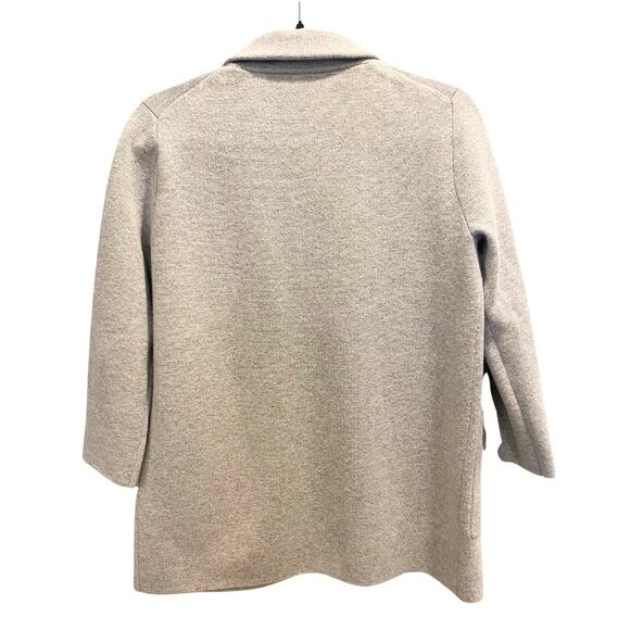 J Crew Sophie Open Front Gray Classic Wool-Blend Sweater Blazer Size S - Picture 3 of 8